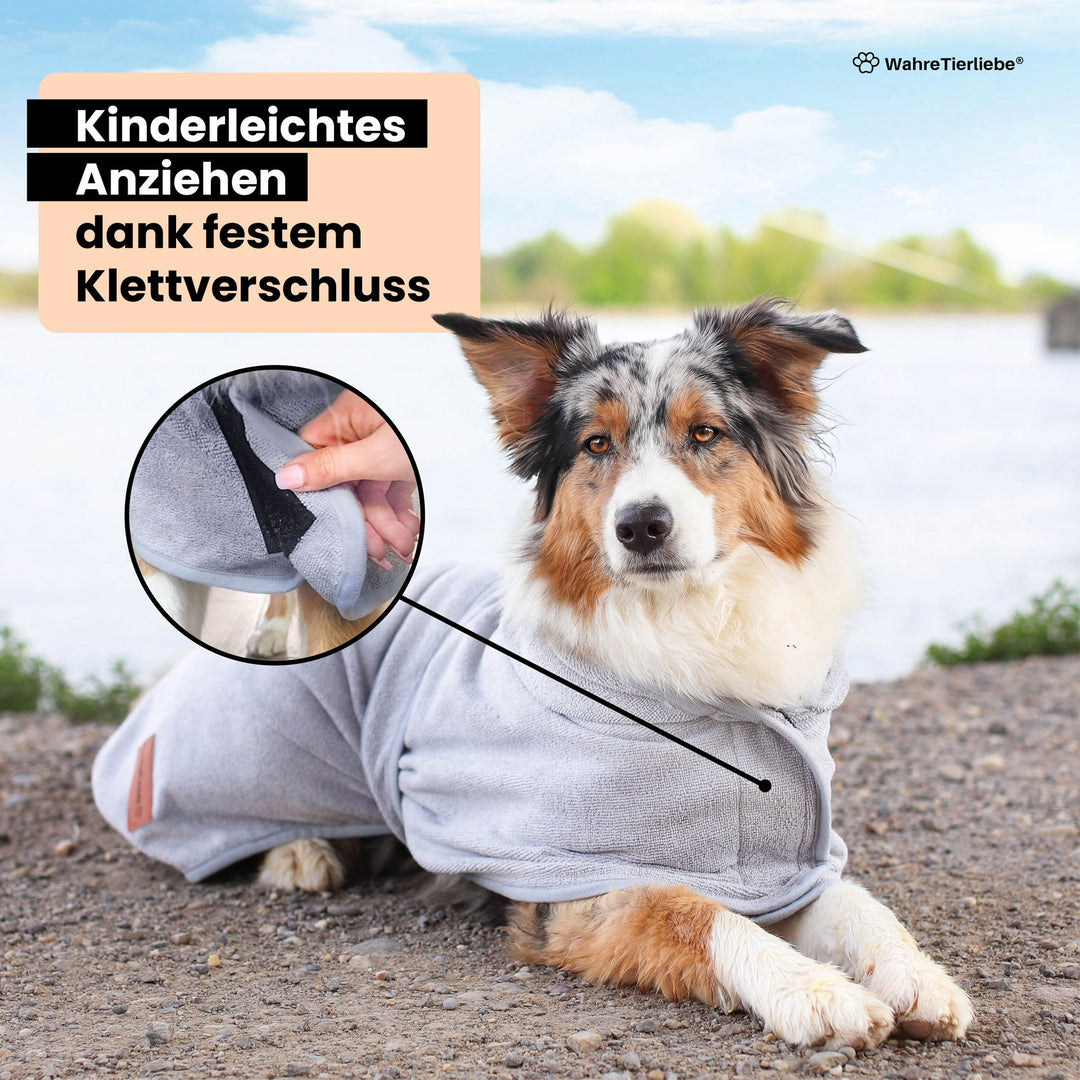 Premium Hunde Bademantel