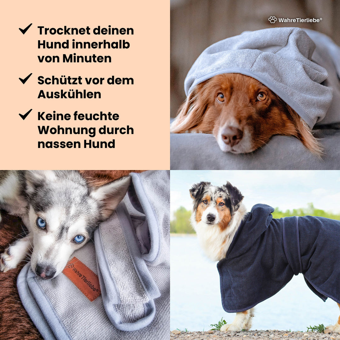 Premium Hunde Bademantel