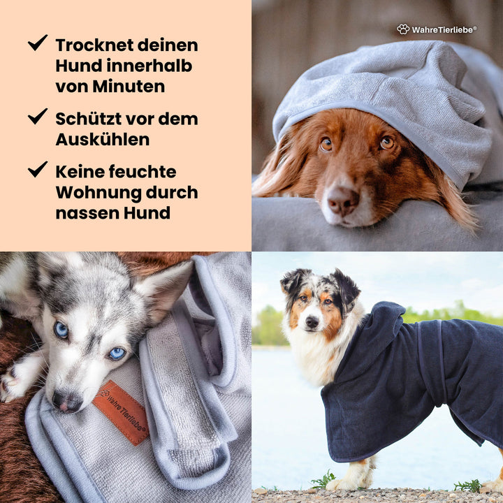 Premium Hunde Bademantel