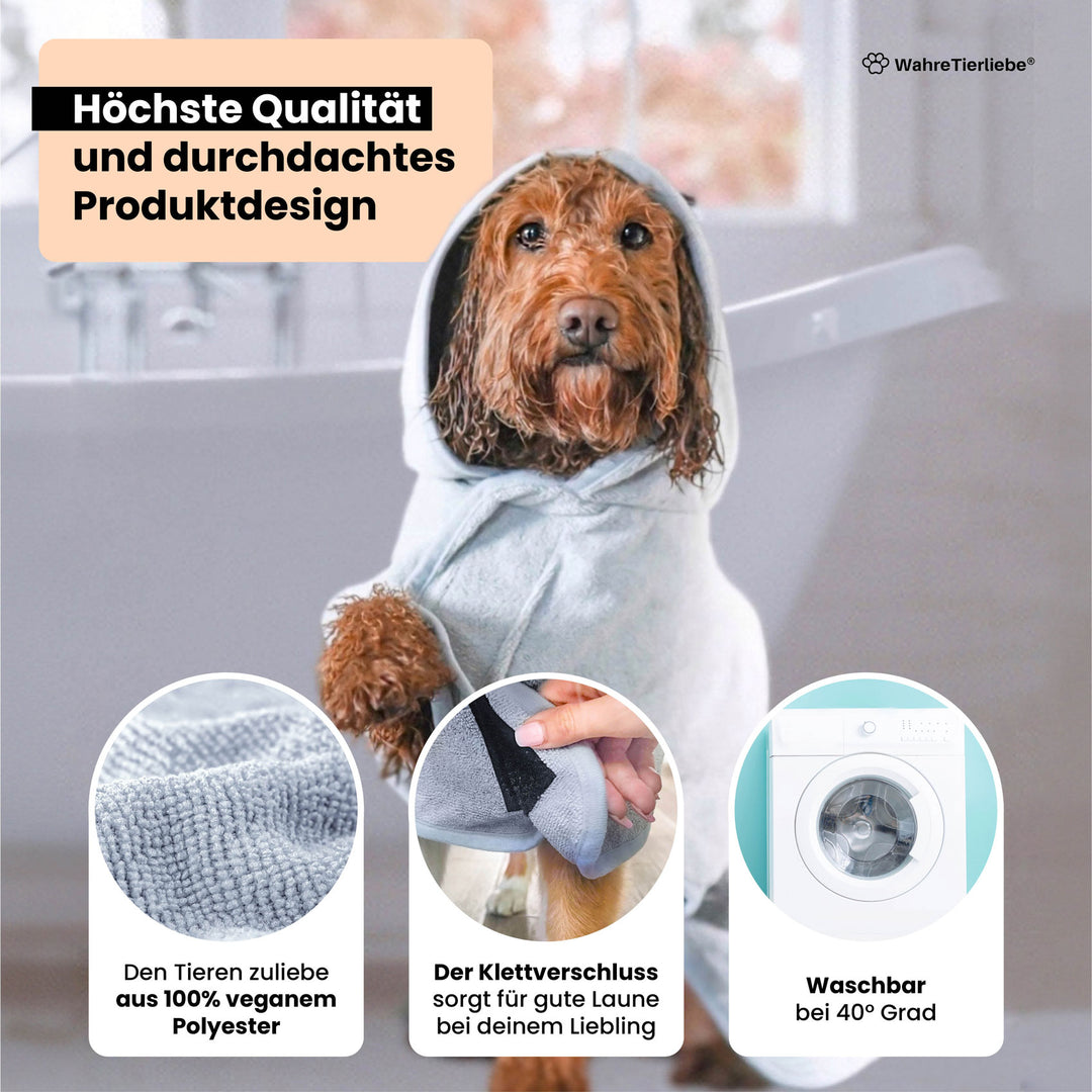 Premium Hunde Bademantel