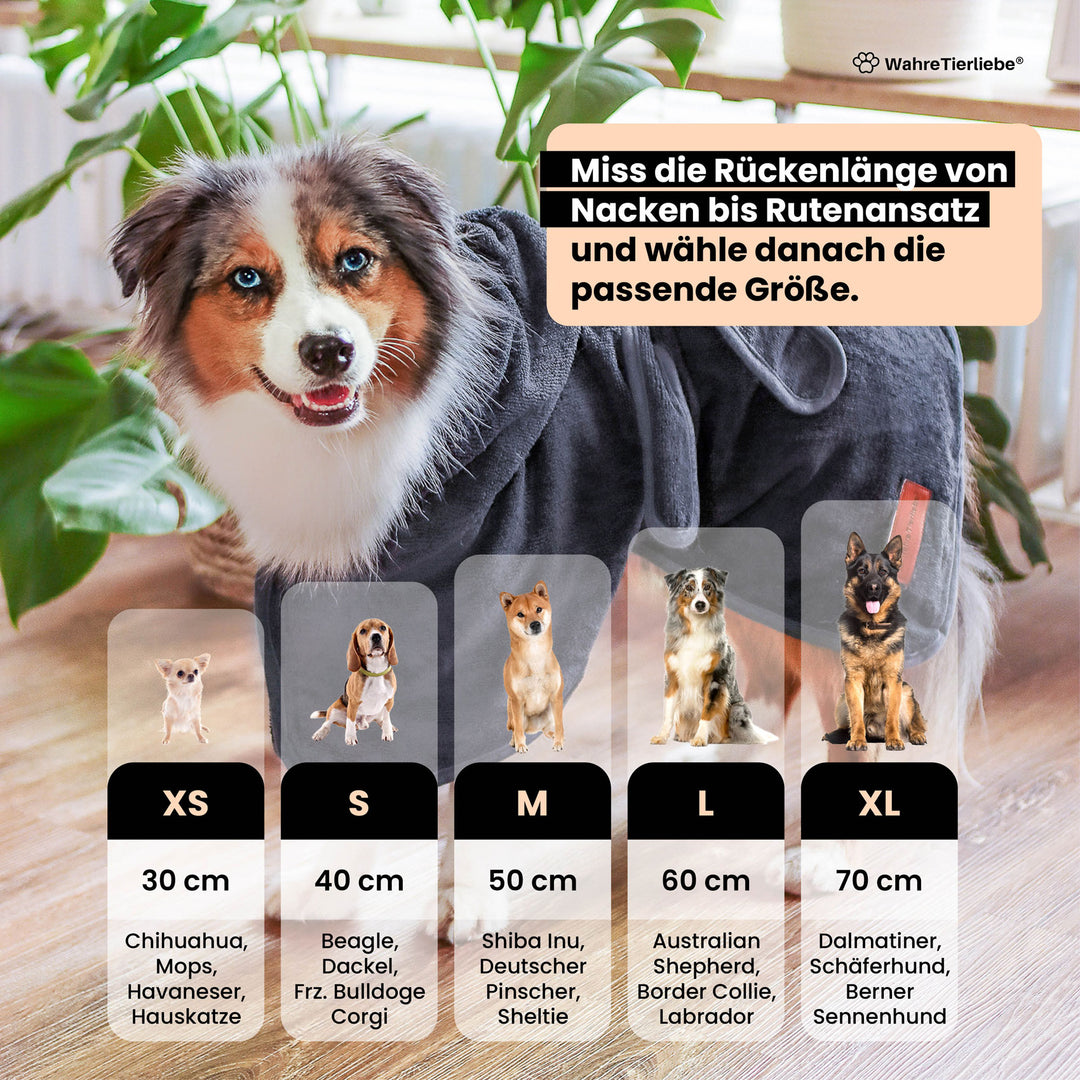 Premium Hunde Bademantel
