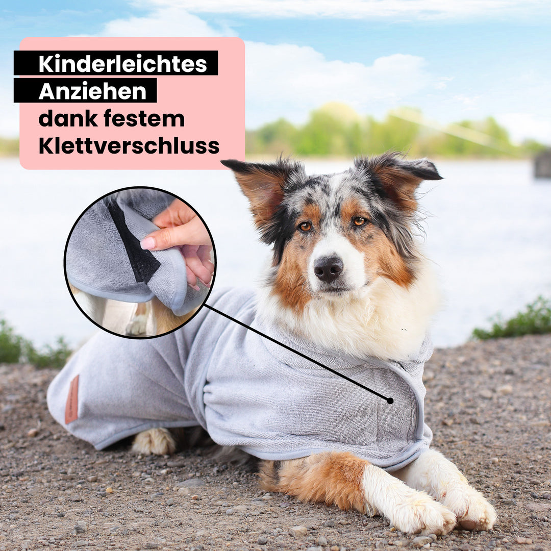 Premium Hunde Bademantel