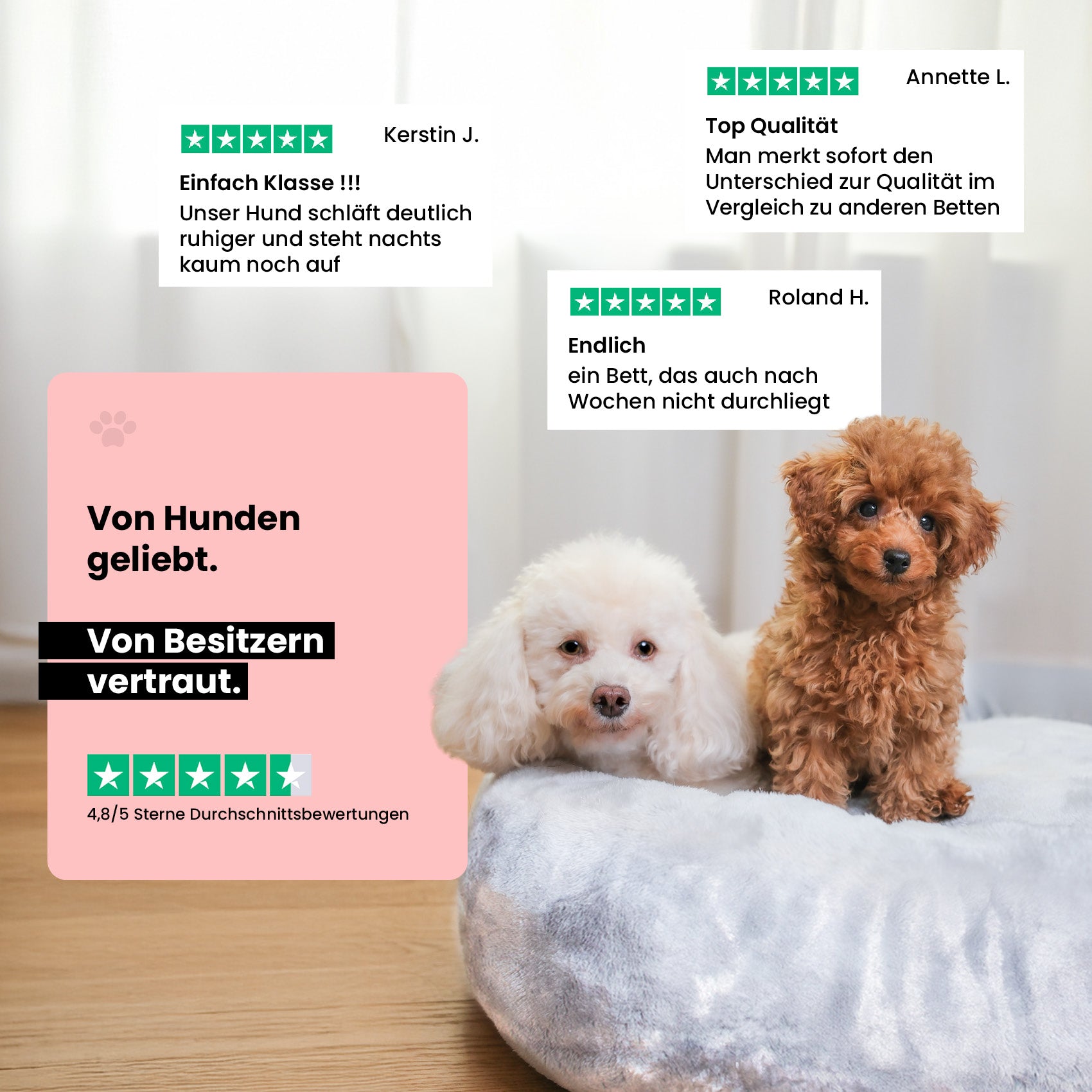 Premium Hundebett Fluffy Deluxe