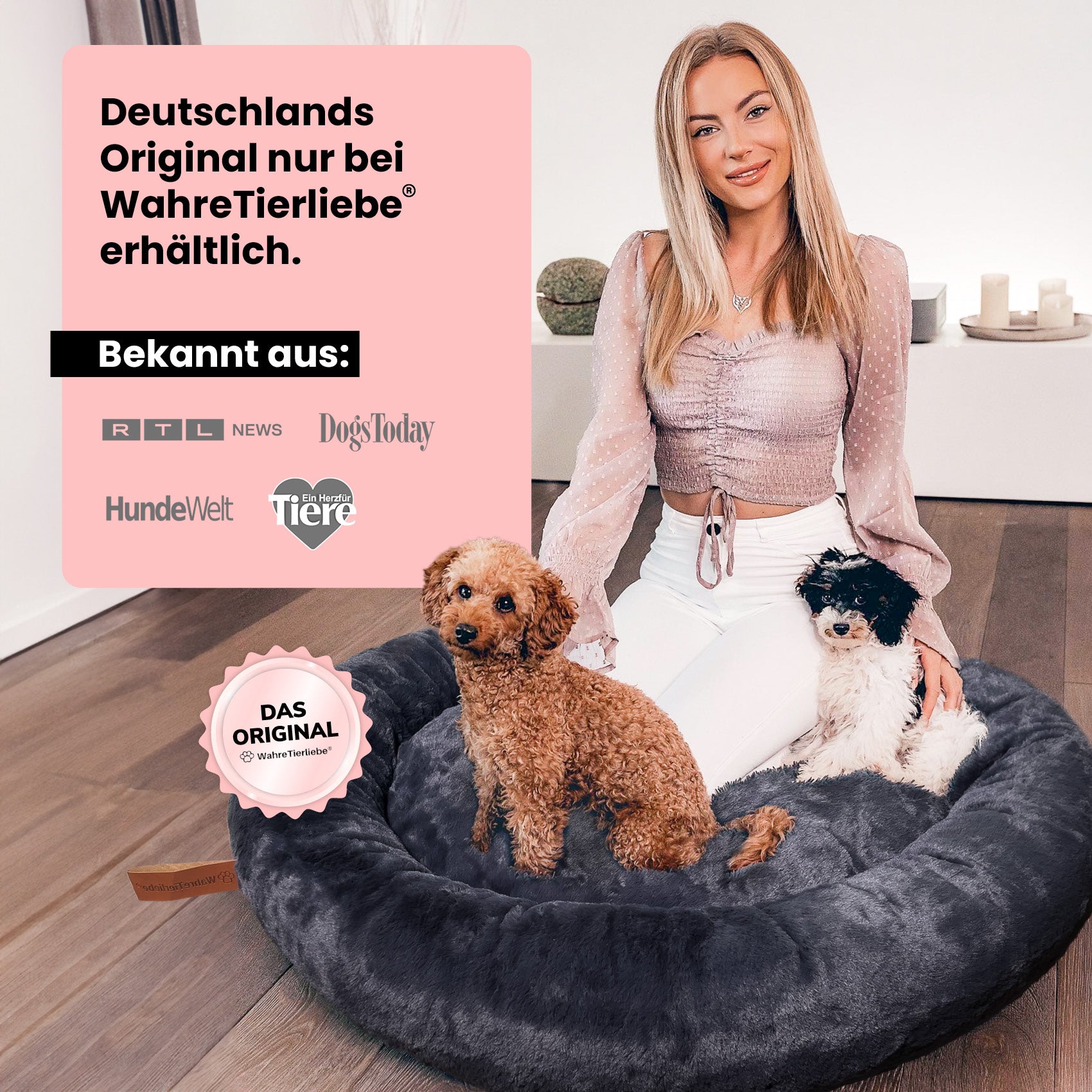 Premium Hundebett Fluffy Deluxe
