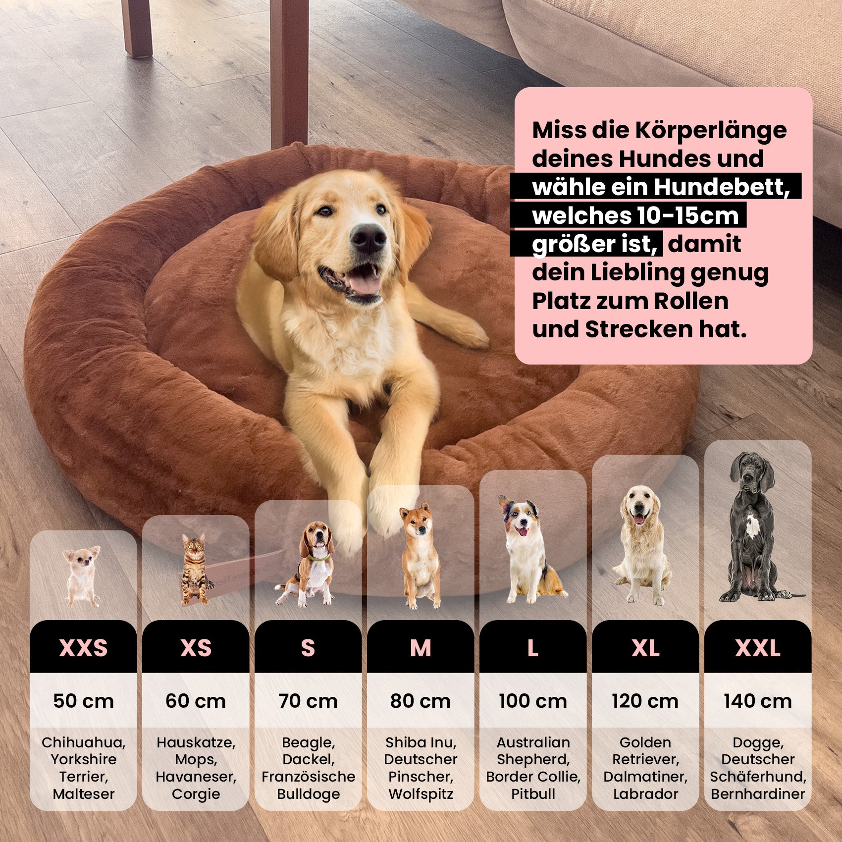 Premium Hundebett Fluffy Deluxe