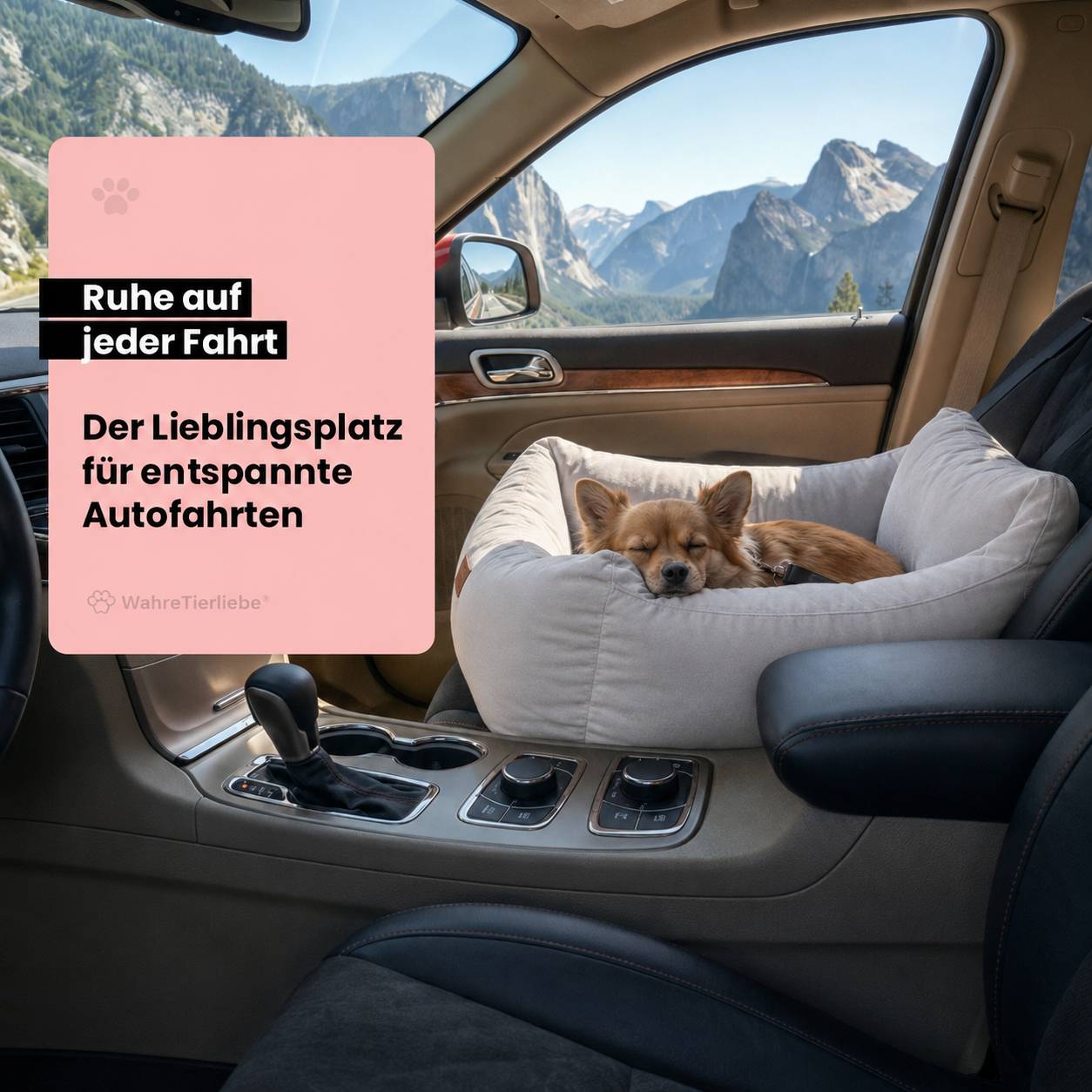 Orthopädischer Hunde Autositz inkl. Gurt
