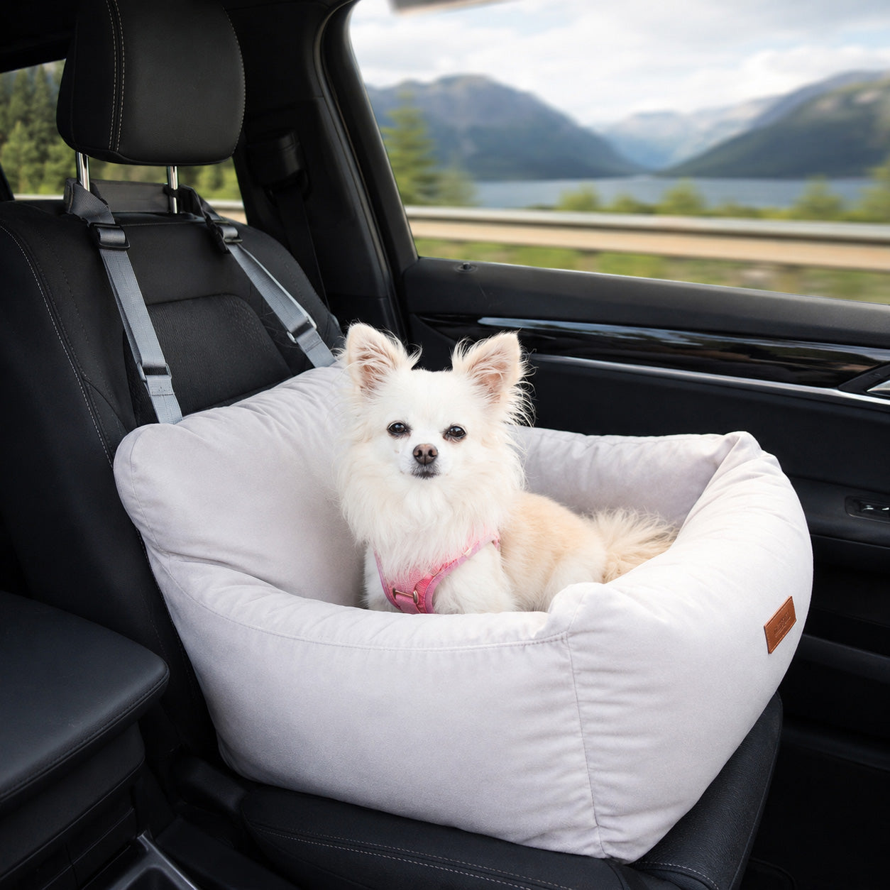 Orthopädischer Hunde Autositz inkl. Gurt