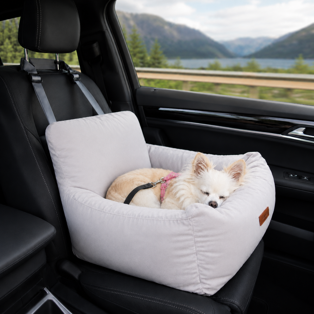 Orthopädischer Hunde Autositz inkl. Gurt