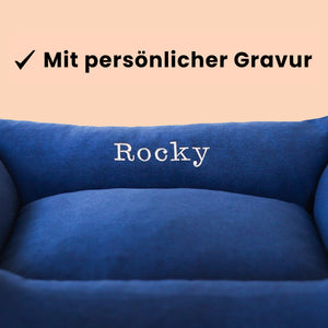 Persönliche Gravur - Orthopädische Hunde Couch