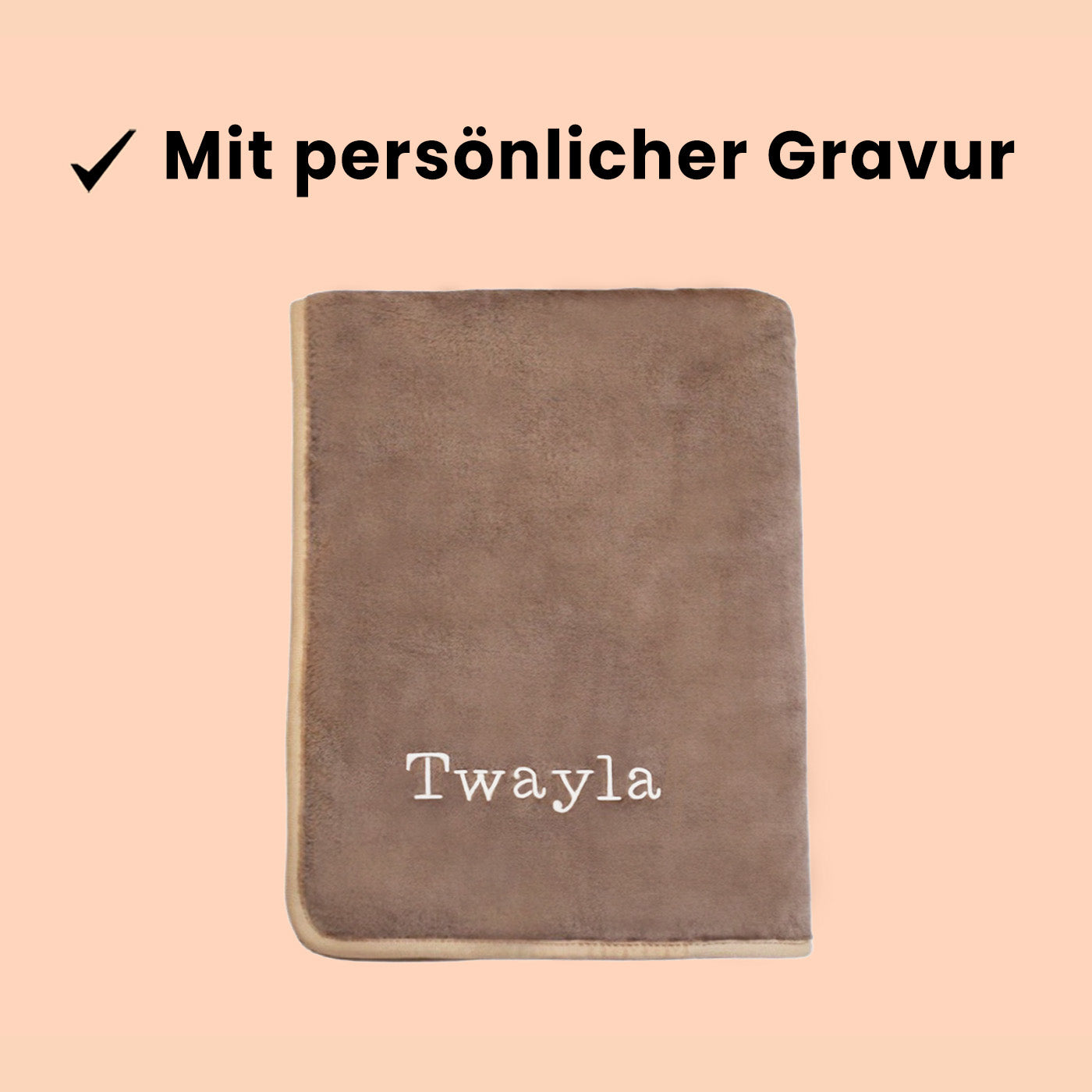 Persönliche Gravur - Premium Hundedecke