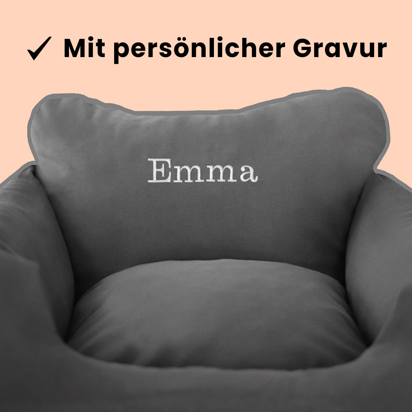 Persönliche Gravur - Orthopädischer Autositz inkl. Gurt